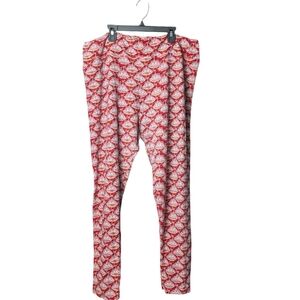 LuLaRoe X Disney Pixar Toy Story Pizza Alien Red White Leggings Tc2 Stretch GUD